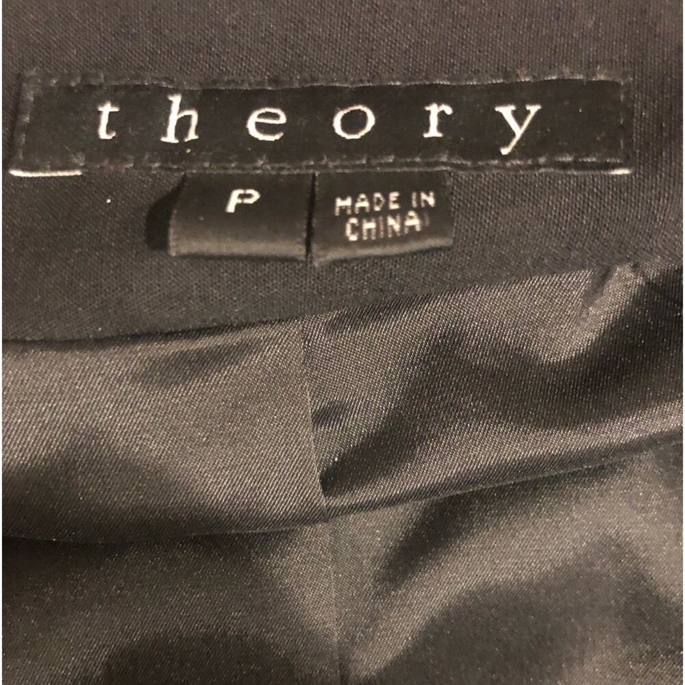 Theory Four Button Double Breasted Wool Black Bla… - image 6